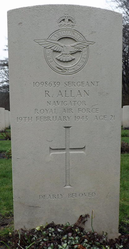 Sgt Robert Allan<br /><br /><br />died on active duty - 19.2.1943